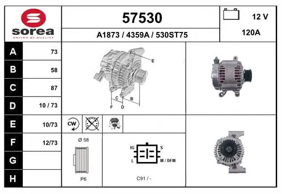 Handler.Part Alternator EAI 57530 1