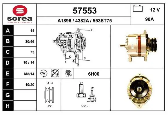 Handler.Part Alternator EAI 57553 1