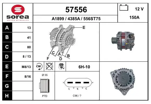 Handler.Part Alternator EAI 57556 1