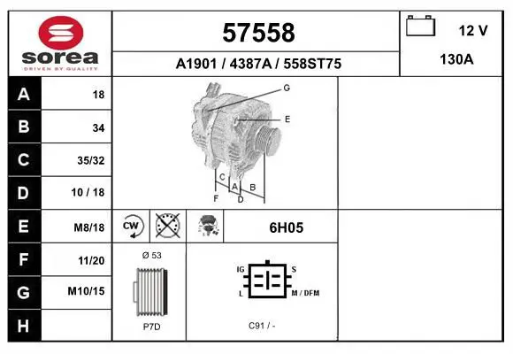 Handler.Part Alternator EAI 57558 1