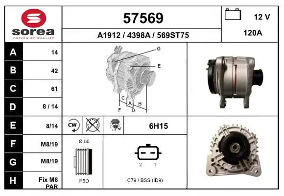 Handler.Part Alternator EAI 57569 1