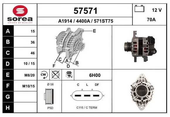 Handler.Part Alternator EAI 57571 1