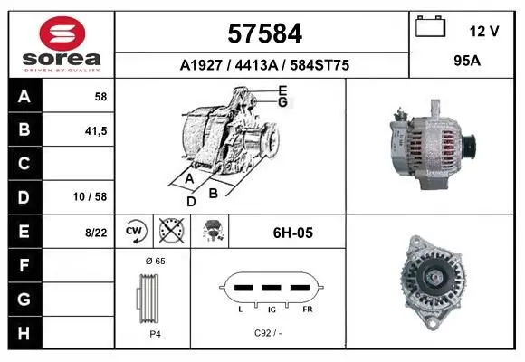 Handler.Part Alternator EAI 57584 1