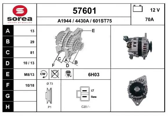 Handler.Part Alternator EAI 57601 1