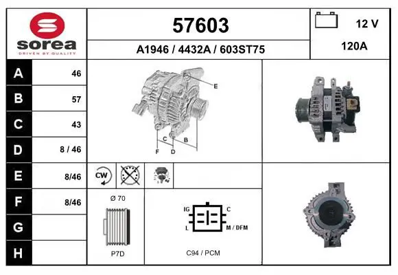 Handler.Part Alternator EAI 57603 1