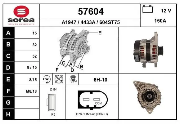 Handler.Part Alternator EAI 57604 1