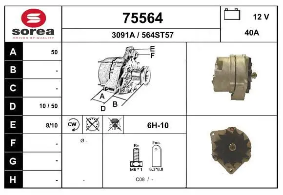 Handler.Part Alternator EAI 75564 1