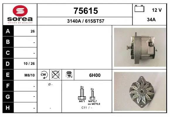 Handler.Part Alternator EAI 75615 1