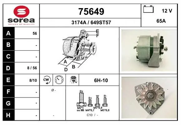 Handler.Part Alternator EAI 75649 1