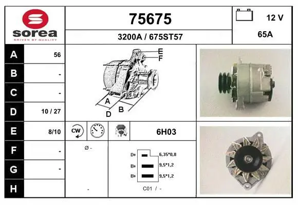 Handler.Part Alternator EAI 75675 1