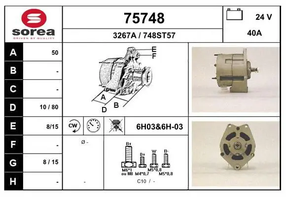 Handler.Part Alternator EAI 75748 1