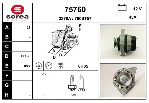 Handler.Part Alternator EAI 75760 1