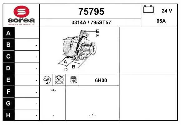 Handler.Part Alternator EAI 75795 1