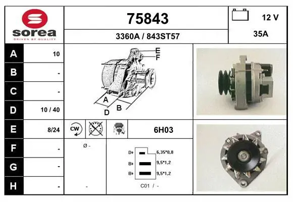 Handler.Part Alternator EAI 75843 1