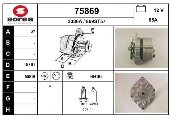 Handler.Part Alternator EAI 75869 1