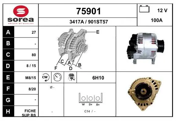 Handler.Part Alternator EAI 75901 1