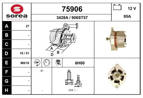 Handler.Part Alternator EAI 75906 1