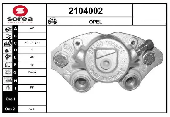 Handler.Part Brake caliper EAI 2104002 1