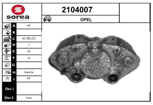 Handler.Part Brake caliper EAI 2104007 1