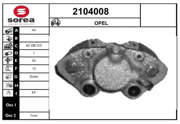 Handler.Part Brake caliper EAI 2104008 1