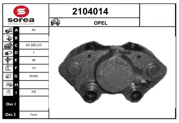 Handler.Part Brake caliper EAI 2104014 1