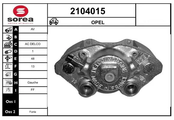 Handler.Part Brake caliper EAI 2104015 1