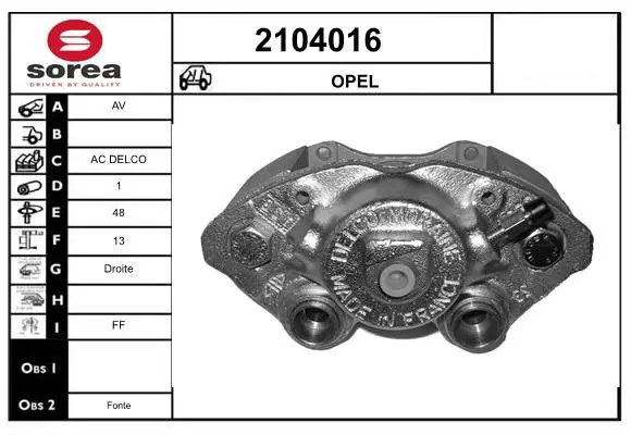 Handler.Part Brake caliper EAI 2104016 1