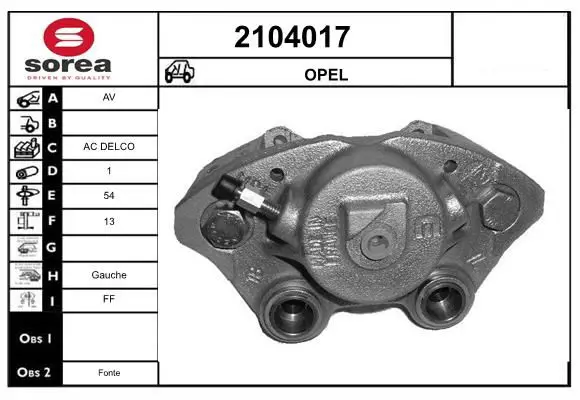 Handler.Part Brake caliper EAI 2104017 1