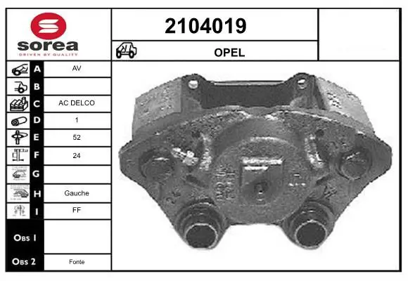 Handler.Part Brake caliper EAI 2104019 1