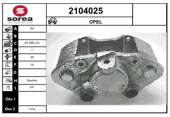 Handler.Part Brake caliper EAI 2104025 1