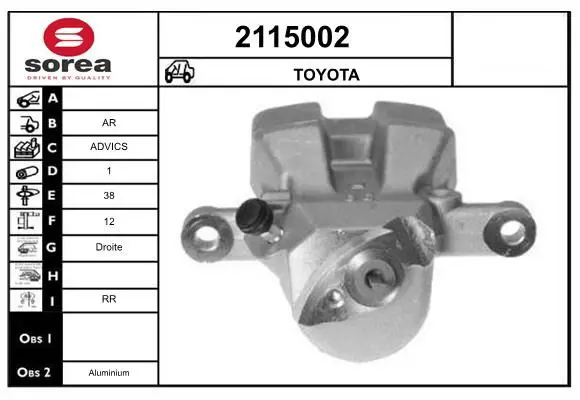 Handler.Part Brake caliper EAI 2115002 1