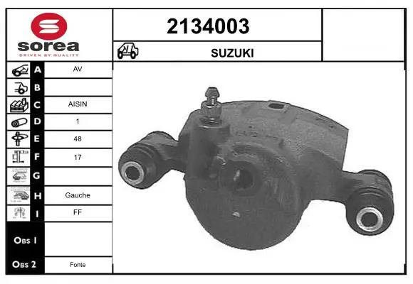 Handler.Part Brake caliper EAI 2134003 1