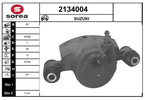 Handler.Part Brake caliper EAI 2134004 1