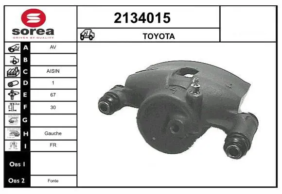 Handler.Part Brake caliper EAI 2134015 1