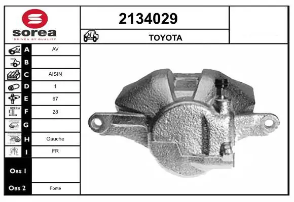 Handler.Part Brake caliper EAI 2134029 1