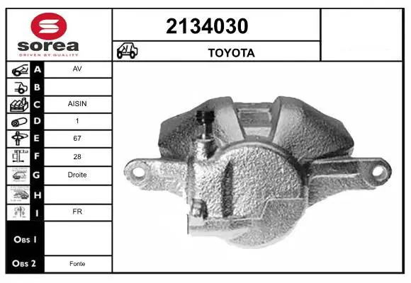 Handler.Part Brake caliper EAI 2134030 1