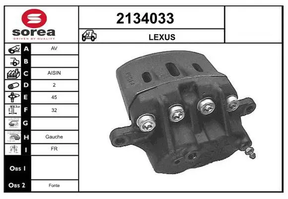 Handler.Part Brake caliper EAI 2134033 1