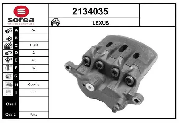 Handler.Part Brake caliper EAI 2134035 1