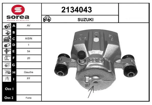 Handler.Part Brake caliper EAI 2134043 1