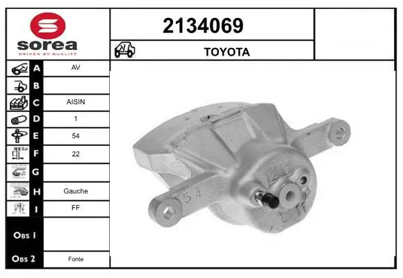 Handler.Part Brake caliper EAI 2134069 1