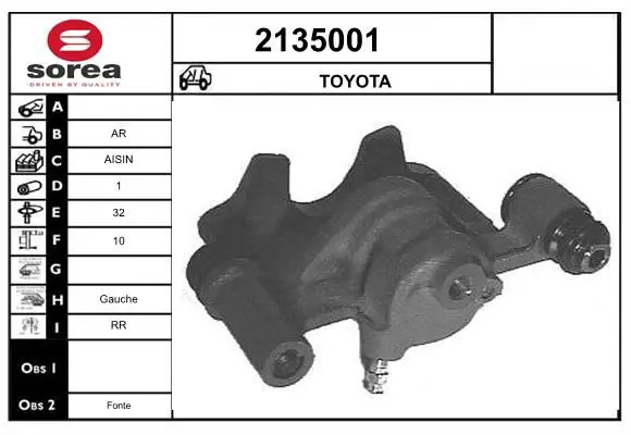 Handler.Part Brake caliper EAI 2135001 1