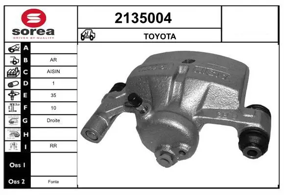 Handler.Part Brake caliper EAI 2135004 1