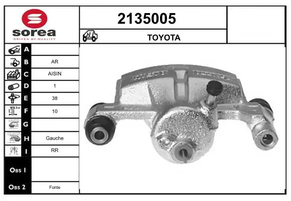 Handler.Part Brake caliper EAI 2135005 1