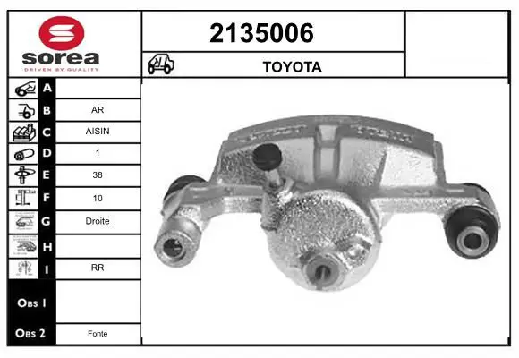 Handler.Part Brake caliper EAI 2135006 1