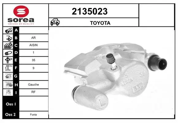 Handler.Part Brake caliper EAI 2135023 1