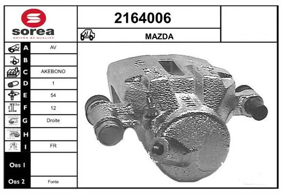 Handler.Part Brake caliper EAI 2164006 1