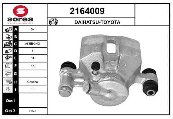 Handler.Part Brake caliper EAI 2164009 1