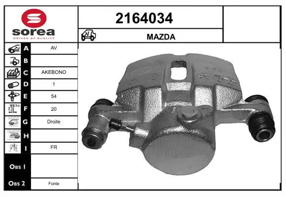 Handler.Part Brake caliper EAI 2164034 1