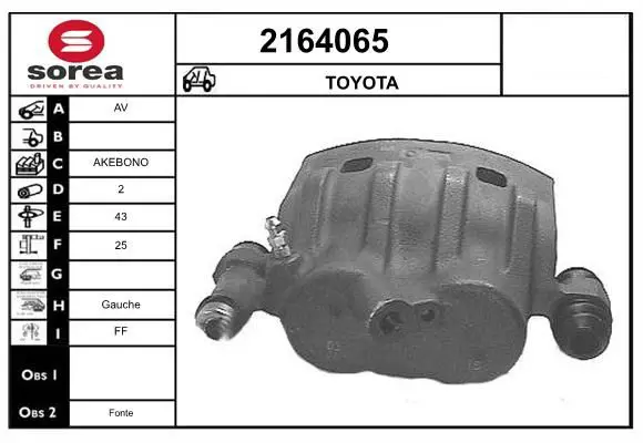 Handler.Part Brake caliper EAI 2164065 1