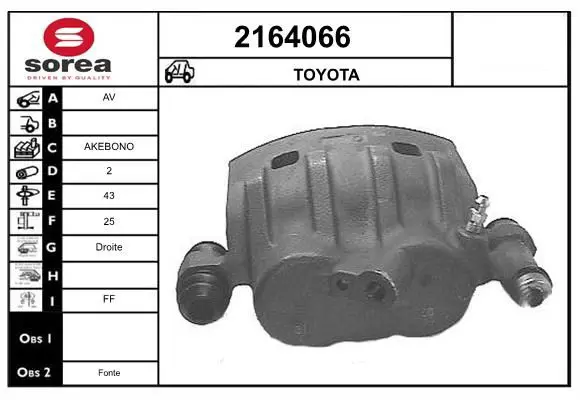 Handler.Part Brake caliper EAI 2164066 1